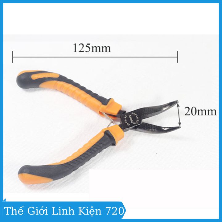 Kìm mỏ nhọn cong Asaki AK-8366