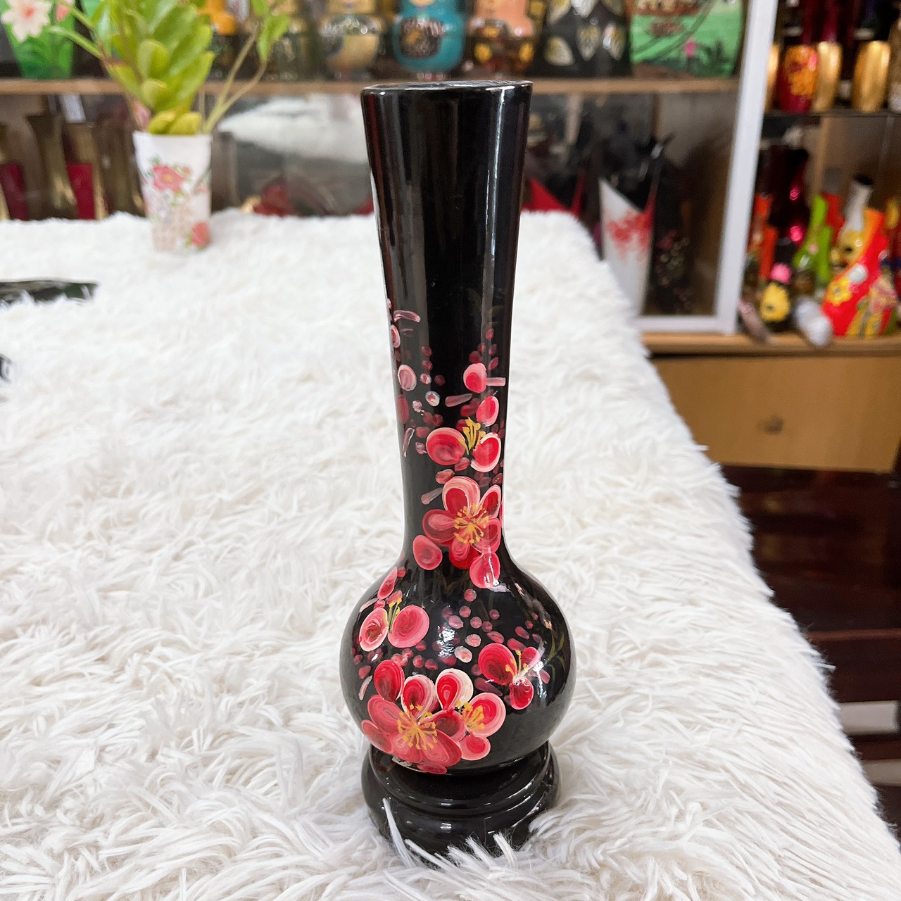 Bình hoa sơn mài - Mã B88 size 26x10 cm - ✨ Tô điểm không gian – Tôn vinh nghệ thuật Việt