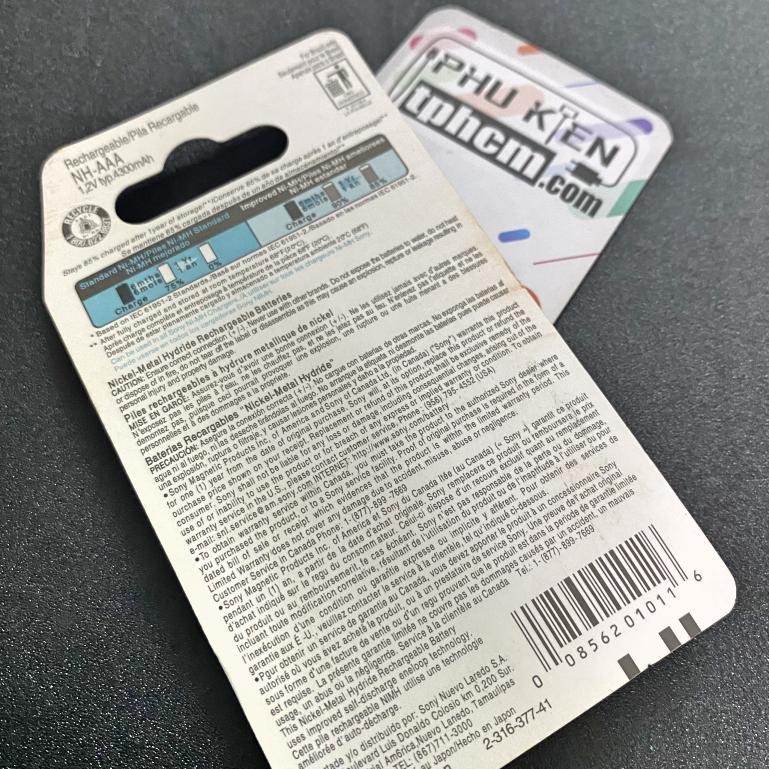 Pin Sạc AAA Dung Lượng 4300 mAh Vỉ 2 Viên