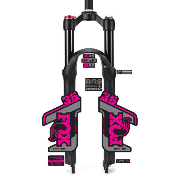 tem decal dán phuộc xe đạp địa hình Fox rhythm 36 2021 | cheetahdecals.com