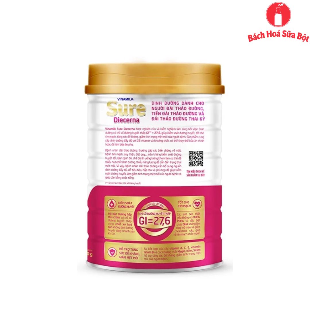 Sữa bột Sure Diecerna 900g (Dành cho người bệnh tiểu đường)