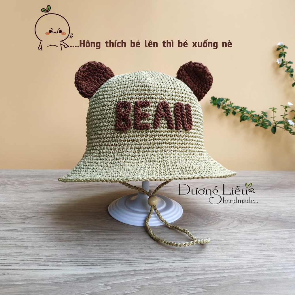 Nón Tai Gấu Handmade Cho Bé (Gắn Tên Theo Yêu Cầu)
