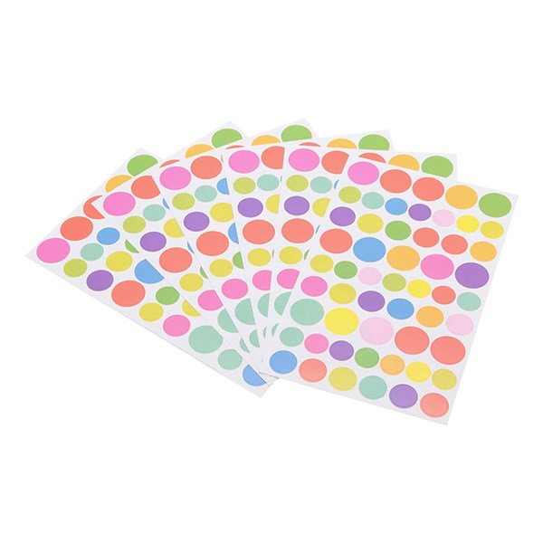 Bộ 6 Tấm Sticker Giấy Trang Trí - Hình Tròn