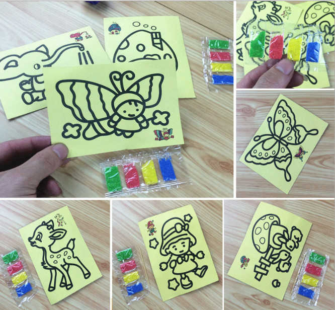 Combo 10 tranh cát Téppi cho bé ( CÓ SẴN CÁT )