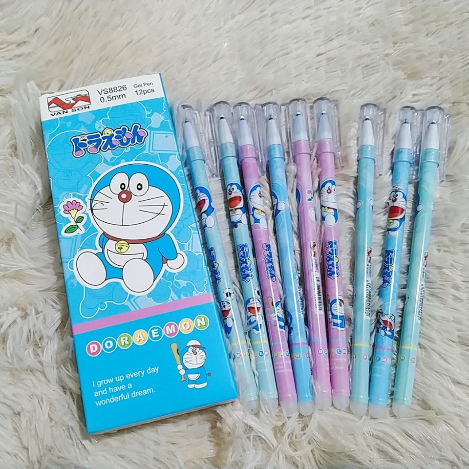 Bút mực xóa được doremon màu mực xanh ( bút gel tẩy xóa dễ dàng )