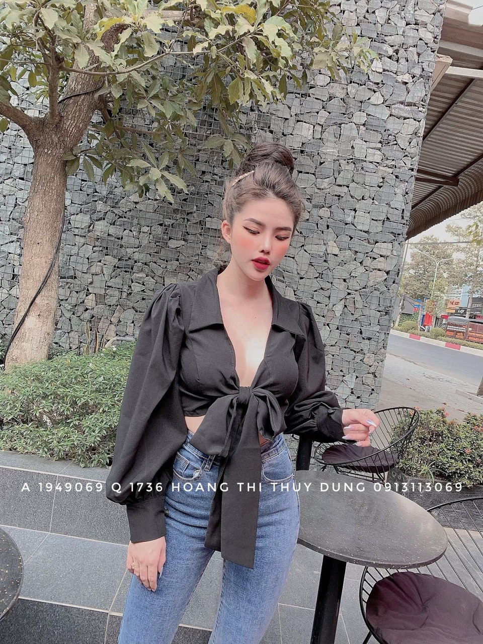 Áo phi lụa có cổ đi biển sexy TTSA0334 (TTKX0311)