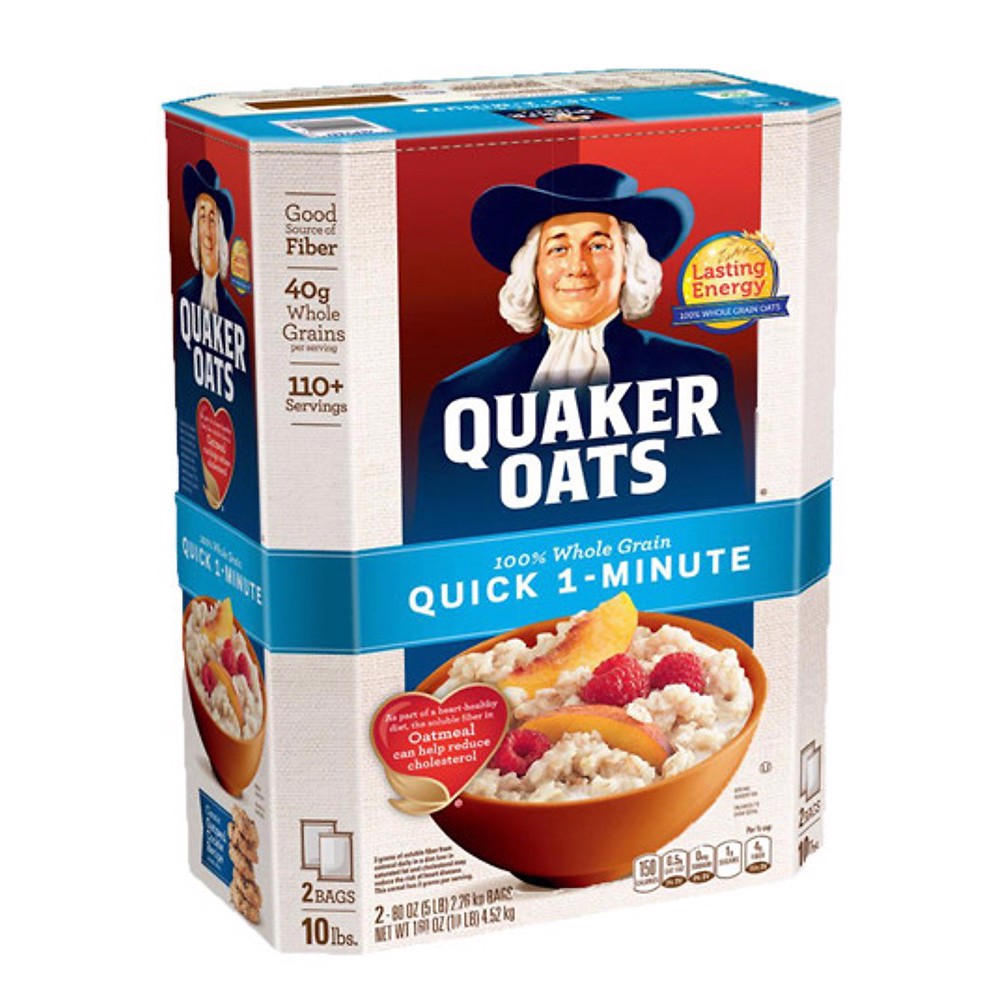 Hộp 4,52Kg Yến Mạch 1 Minute Quaker Oats Nhập Khẩu Từ Mỹ
