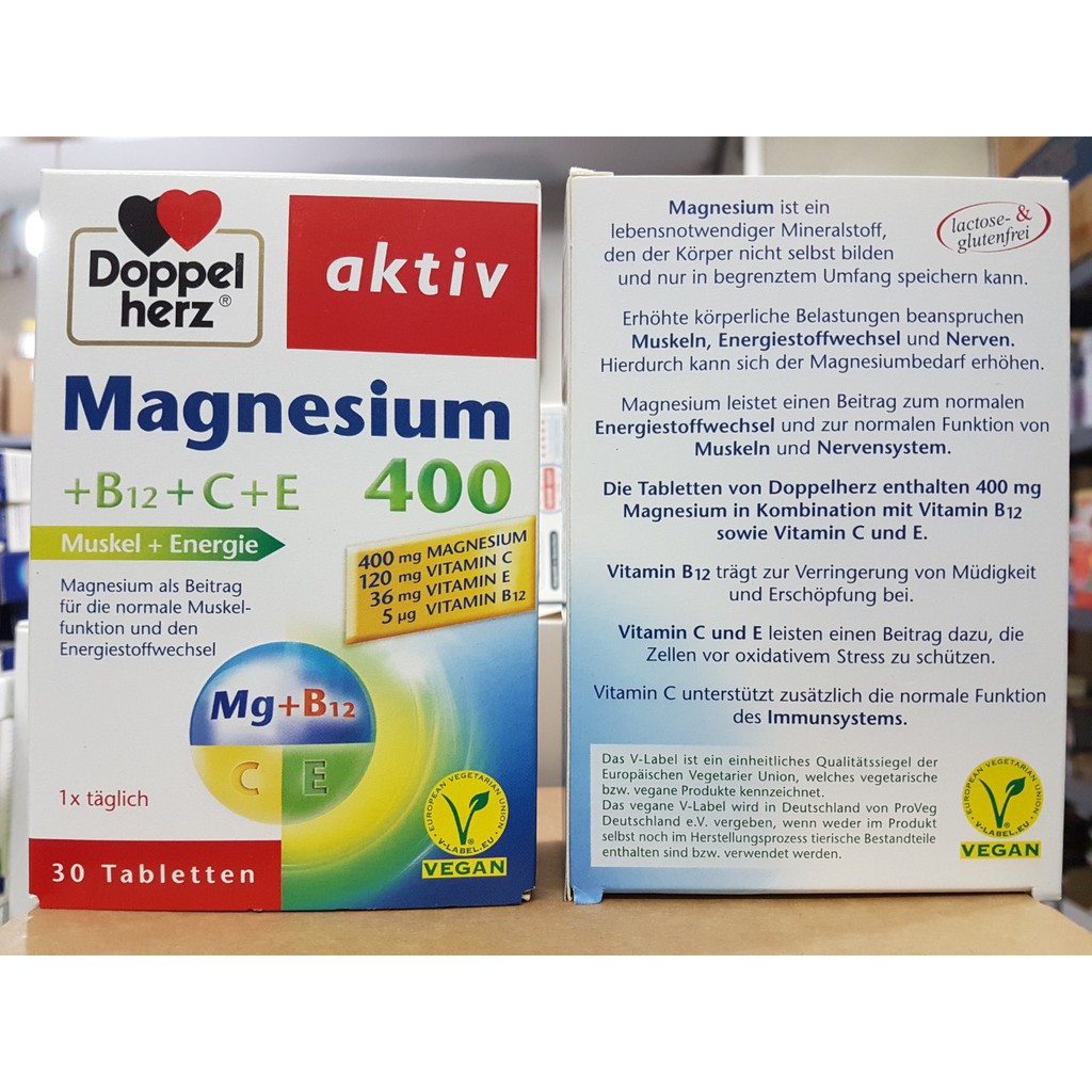 Hàng đức magnesium b12 c e hộp 30 viên