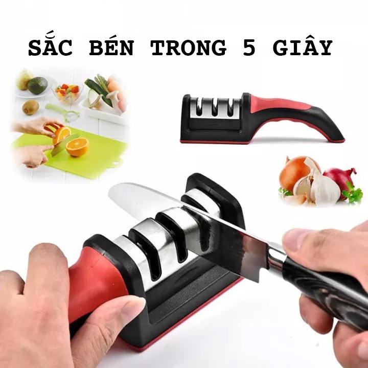 Dụng cụ mài dao kéo 3 ngăn xịn xò