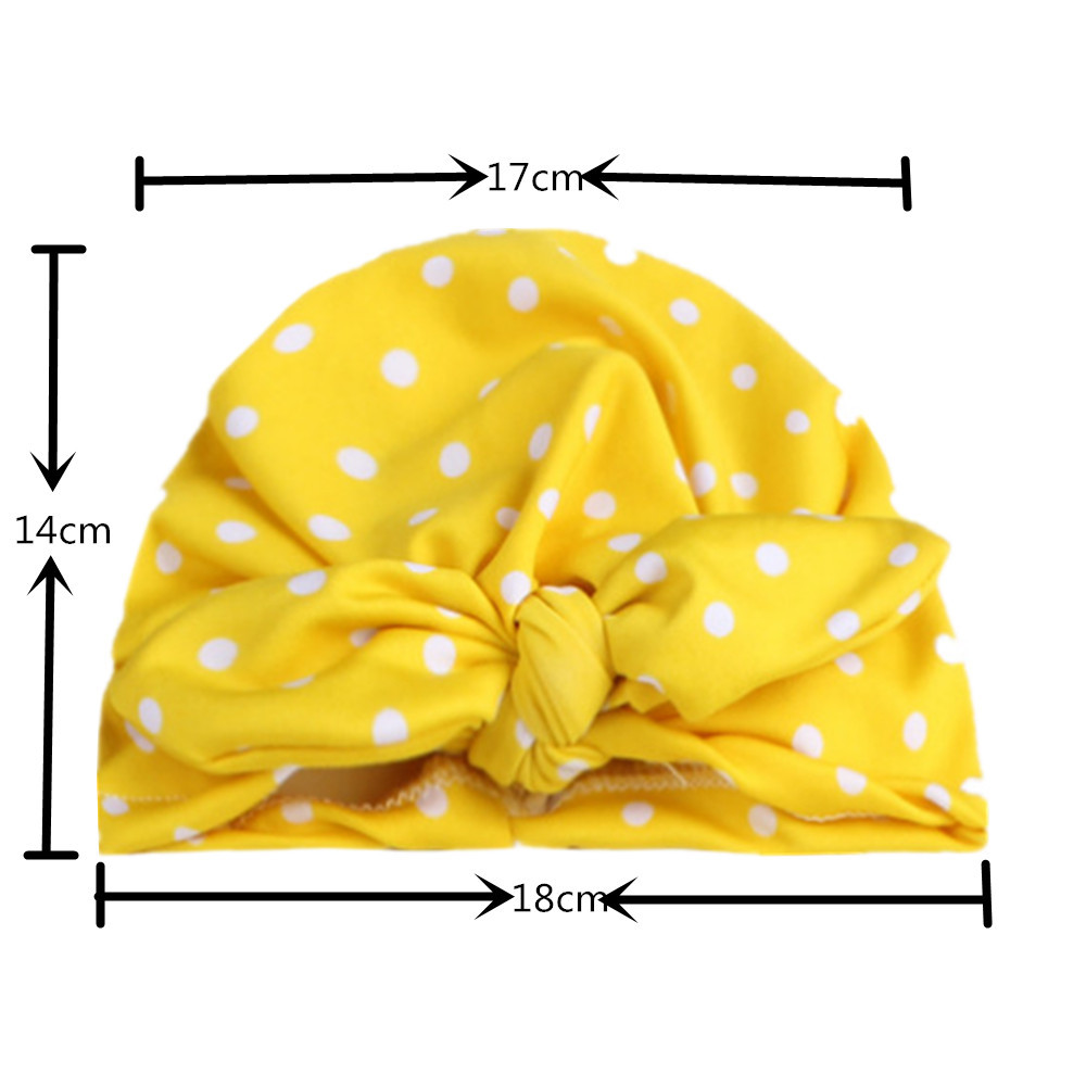 Mũ turban có nơ cho bé gái(0-10tháng)