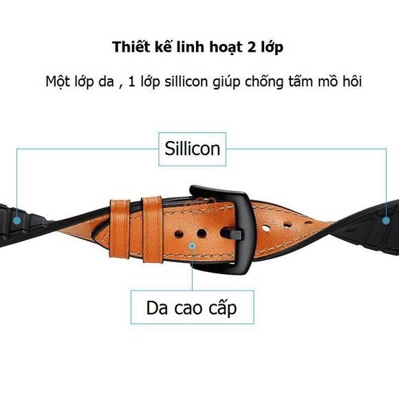 Dây da 2 lớp Huawei Watch GT 2 hiệu Sikai