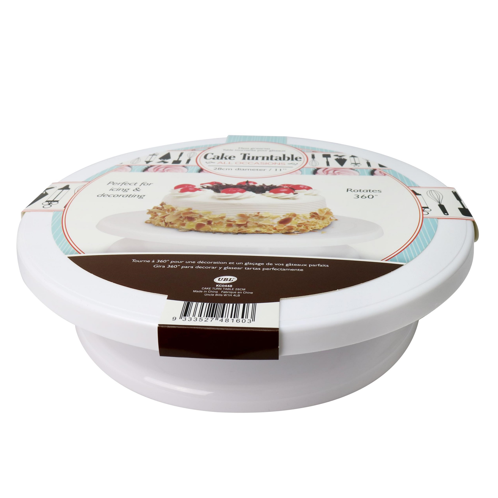 Plastic turntable decorating cake uncle bills KC0448