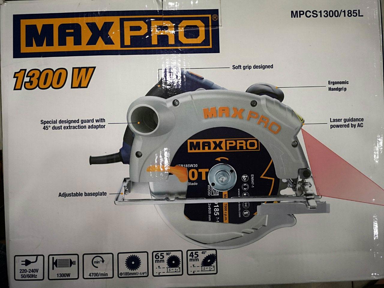 185mm Máy cưa gỗ 1300W Maxpro MPCS 1300/185L