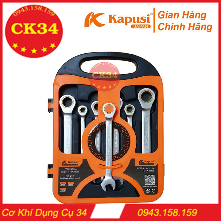Bộ cờ lê, cờ lê tự động kapusi japan 7pc