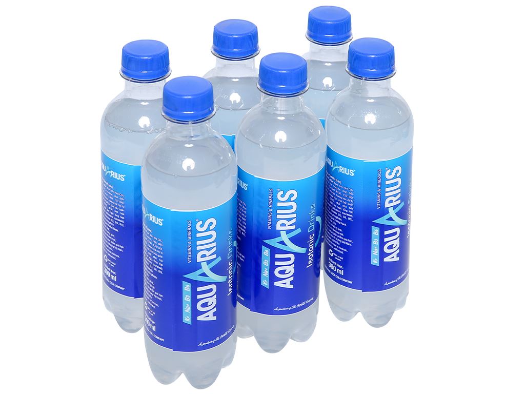 Lốc 6 chai nước uống vận động Aquarius 390ml