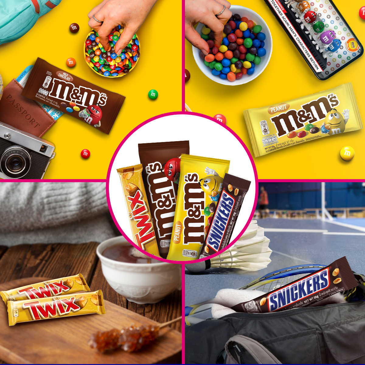 [QUÀ TẶNG Tháng 1 - Voucher đến 20K - SLCH] Combo Chocolate M&M's, Snickers, Twix Nhập Khẩu đủ vị