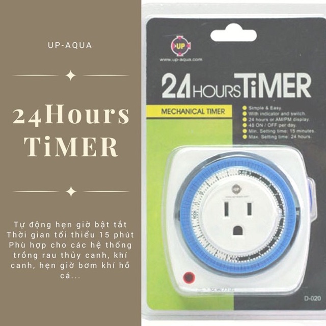 [HCM]Timer Hẹn Giờ Up Aqua D 020 | Đồng Hồ Hẹn Giờ Thuỷ Sinh