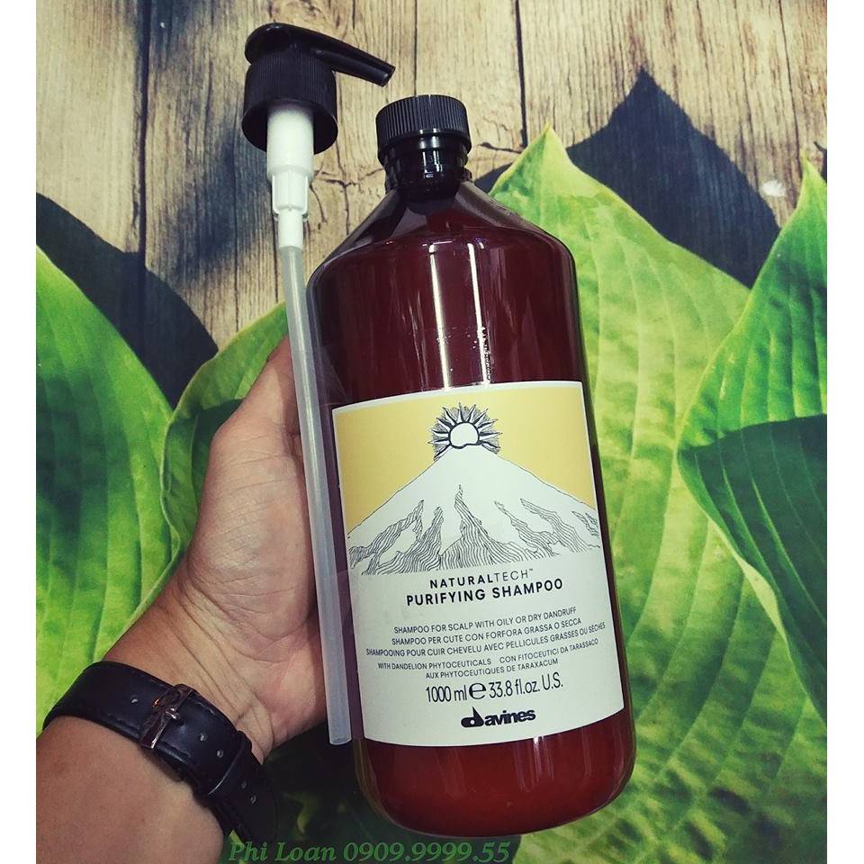Dầu gội chống và tri gàu Davines Purifying Shampoo 1000ml