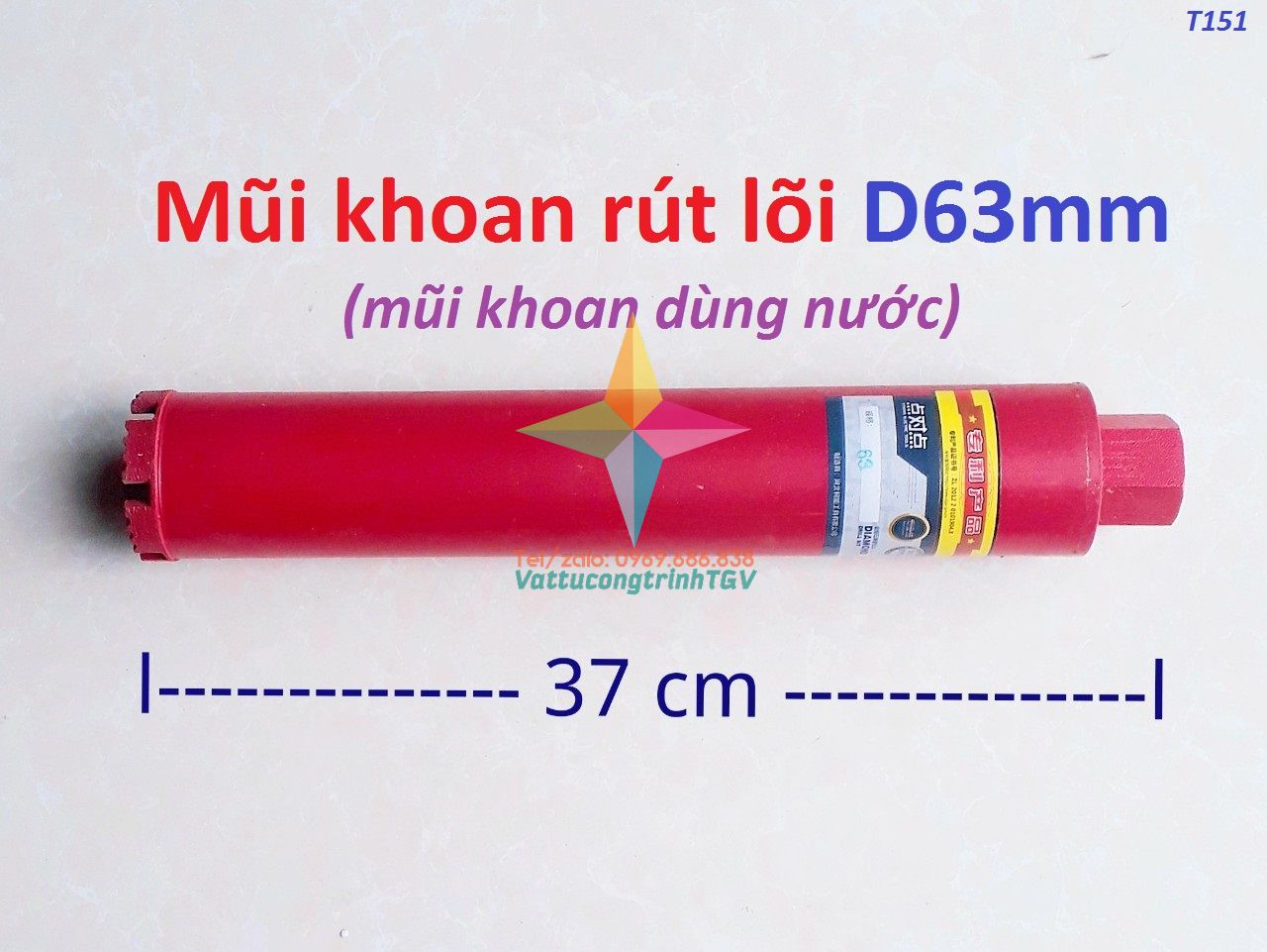 Mũi khoan rút lõi xuyên tường D63 mm