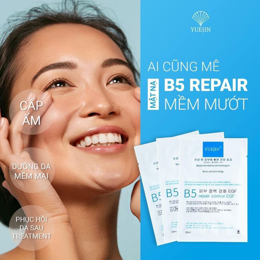 Combo 10 mặt nạ yuejin b5 repair control egf phục hồi, cấp ẩm da 25ml - the skincare shop
