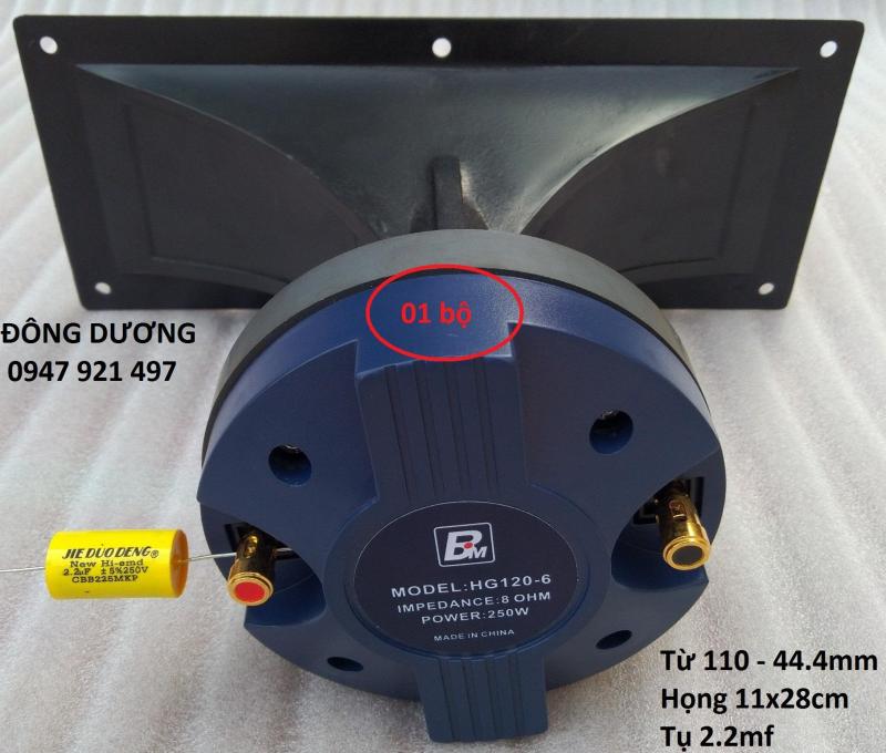 BỘ 1 LOA TREBLE KÈN BM 450 KÈM HỌNG 11X28 TỤ 2,2MF - 1 CÁI