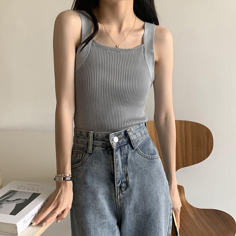 Vn231 áo 2 dây bản to dệt kim basic mùa hè