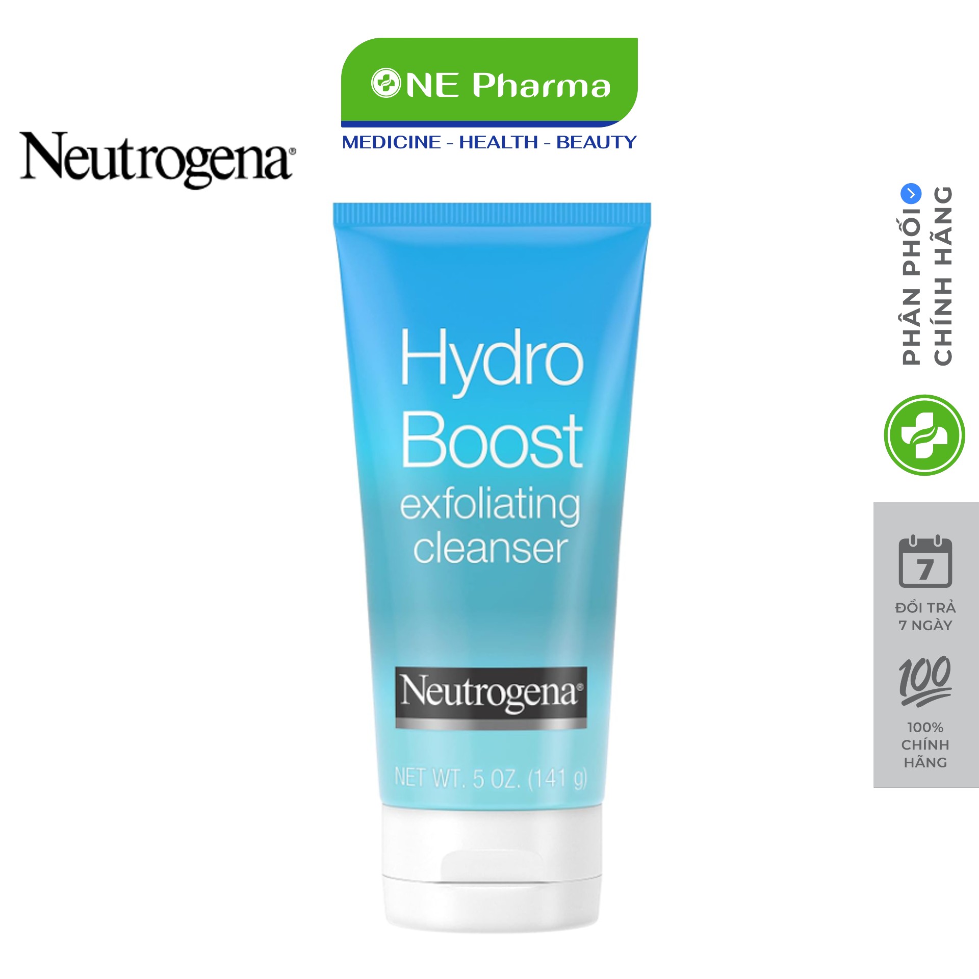 Sữa rửa mặt Neutrogena Hydro Boost Exfoliating Gel 141g