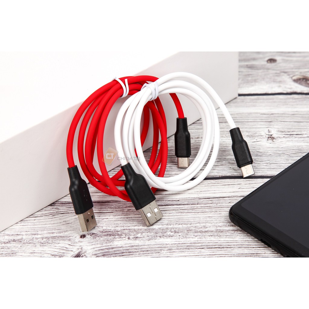 Cáp sạc nhanh iphone hoco X21 silicone mềm đốt không cháy chống đứt
