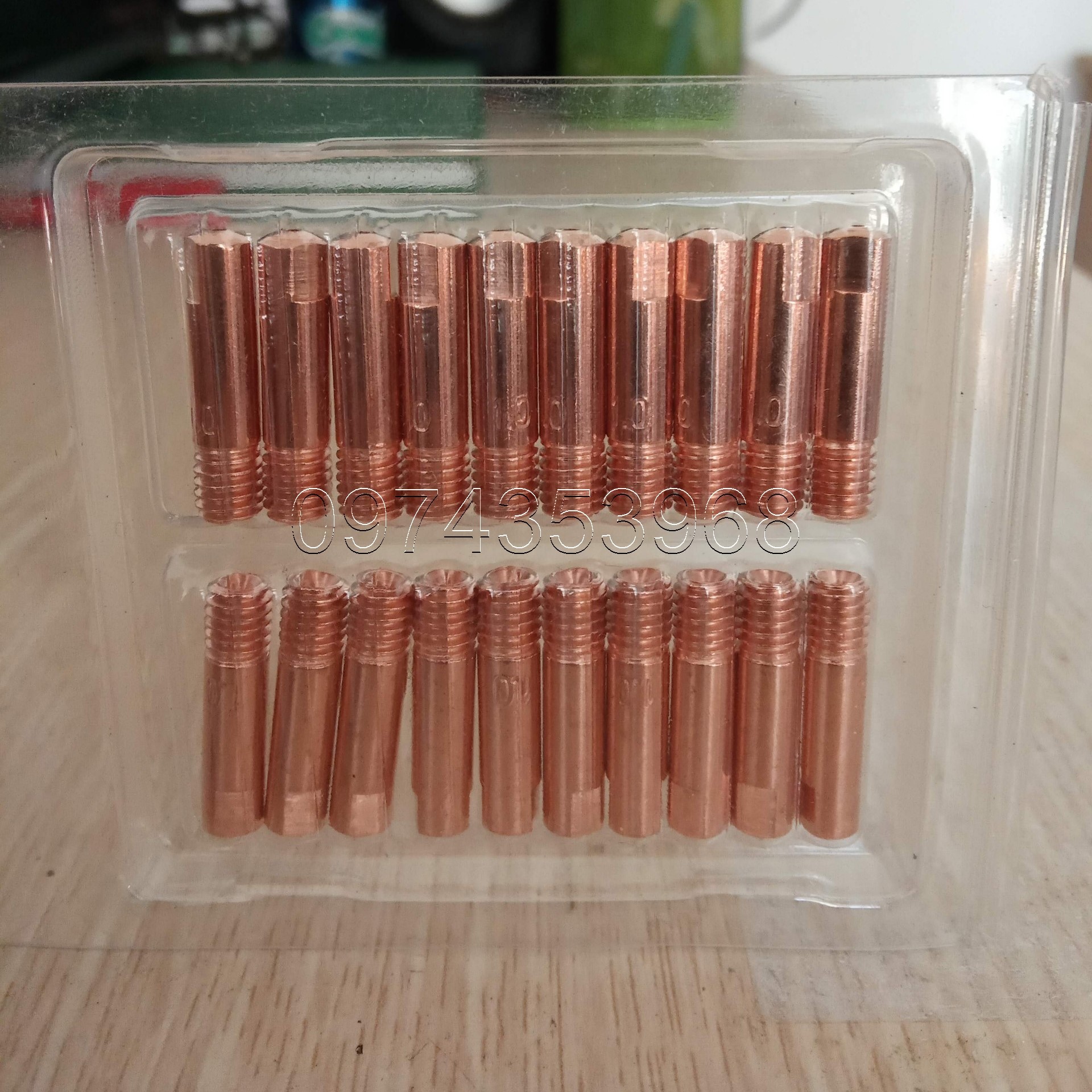 Bép hàn mig M6x25x0.8-1.0mm (15AK) - 20 cái