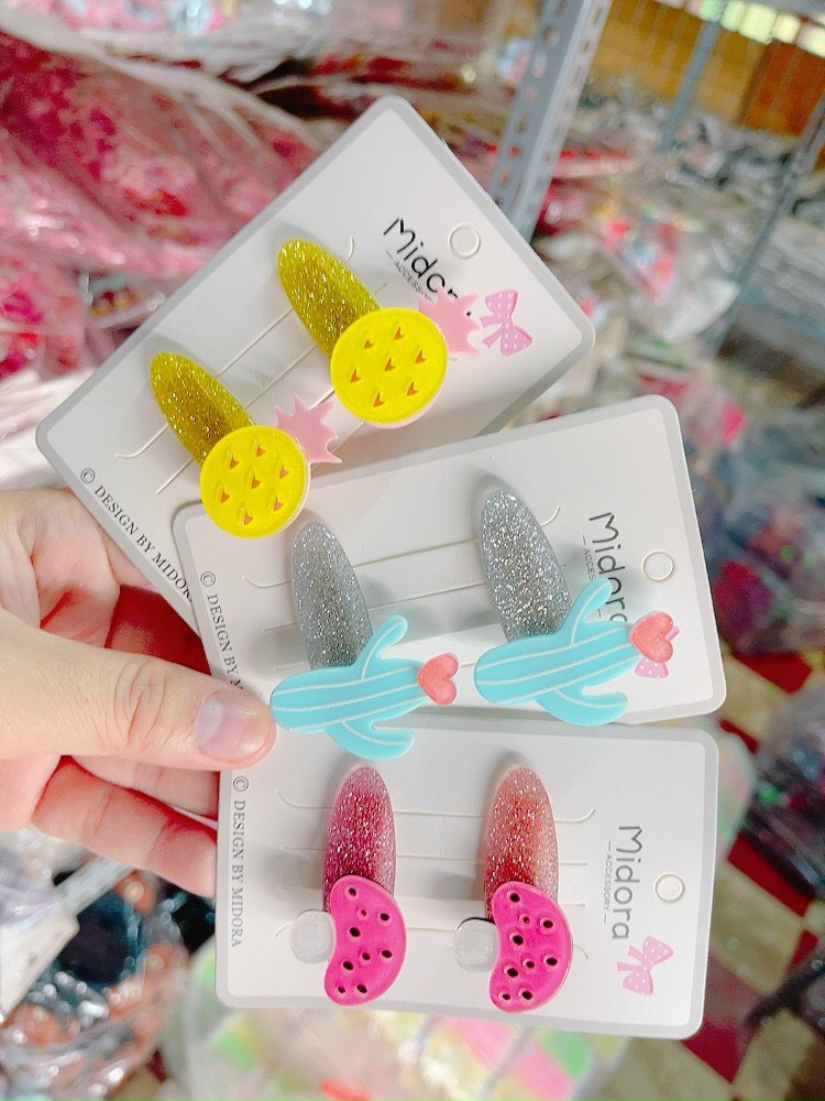 Set 2 Kẹp tóc mái mỏ vịt trái cây dễ thương Phụ Kiện 68