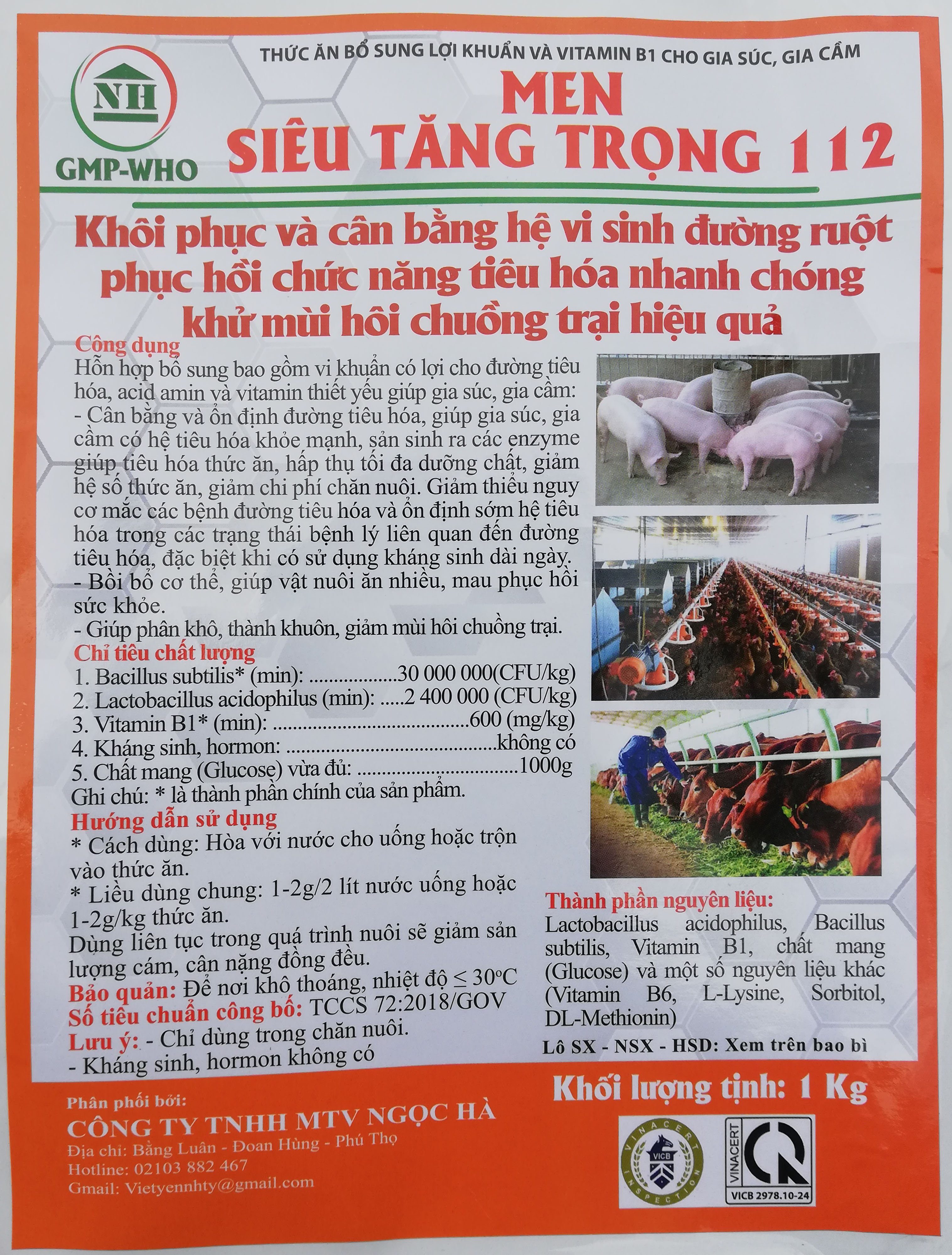 1 kg Men Siêu Tăng Trọng