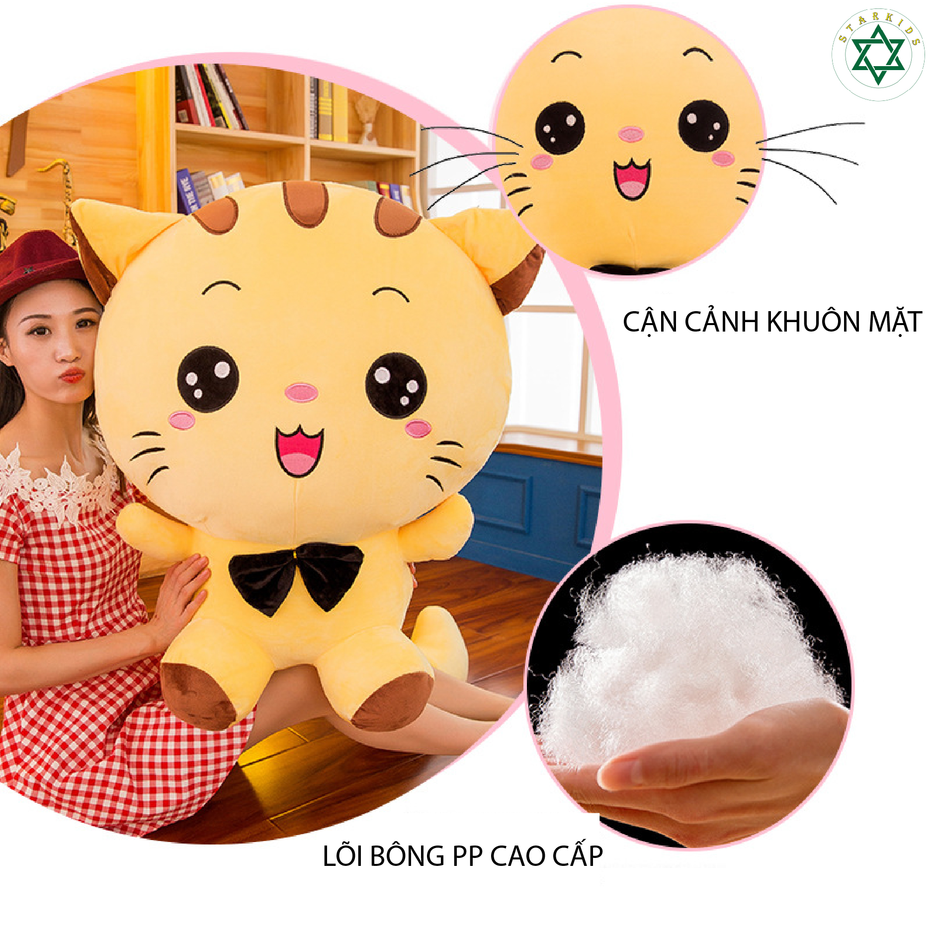 Thú Bông Mặt Mèo Cute (22cm)