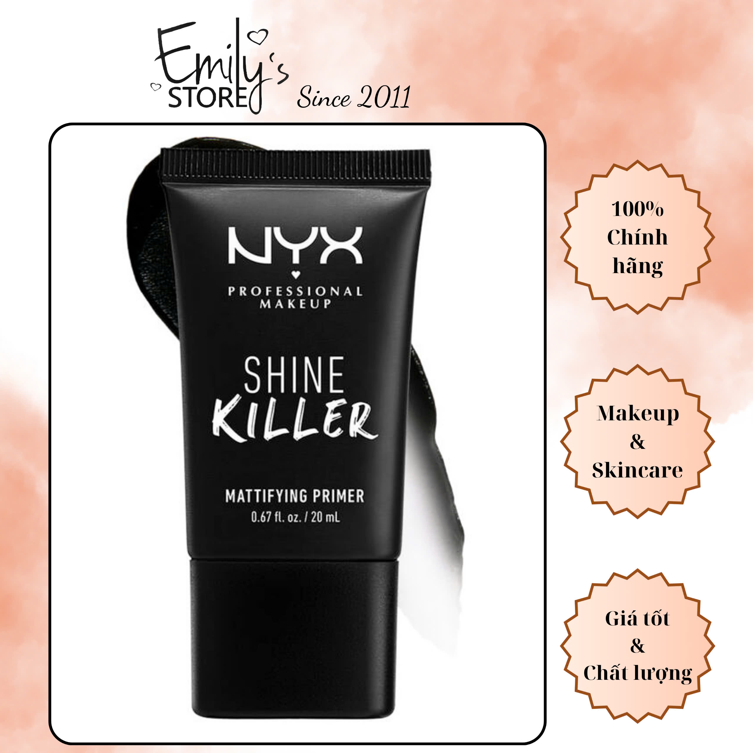 (No box) Kem lót kiềm dầu NYX Shine Killer