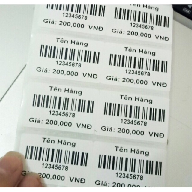 Decal in tem mã vạch nhiệt 35x22 [2 Tem - 25m - 2000 Tem]