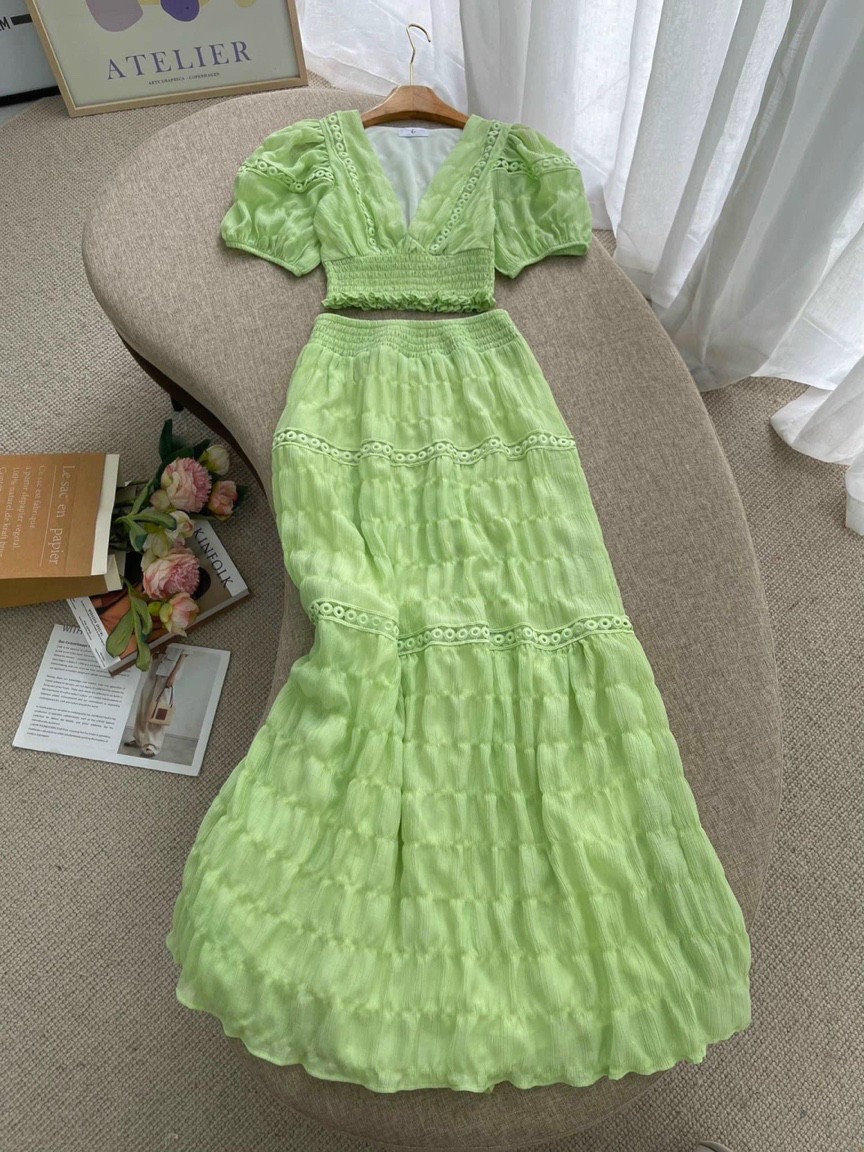 SET ĐẦM VÁY DÁNG DÀI MAXI CHẤT VẢI LỤA MỀM MỊN