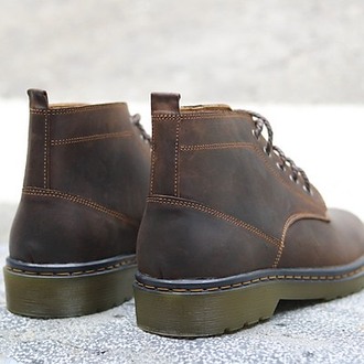 Giày Boots Nam Cổ Lửng Da bò  CC-02