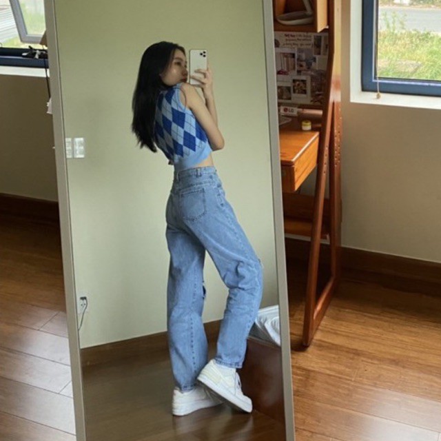 Áo croptop gile len thổ cẩm