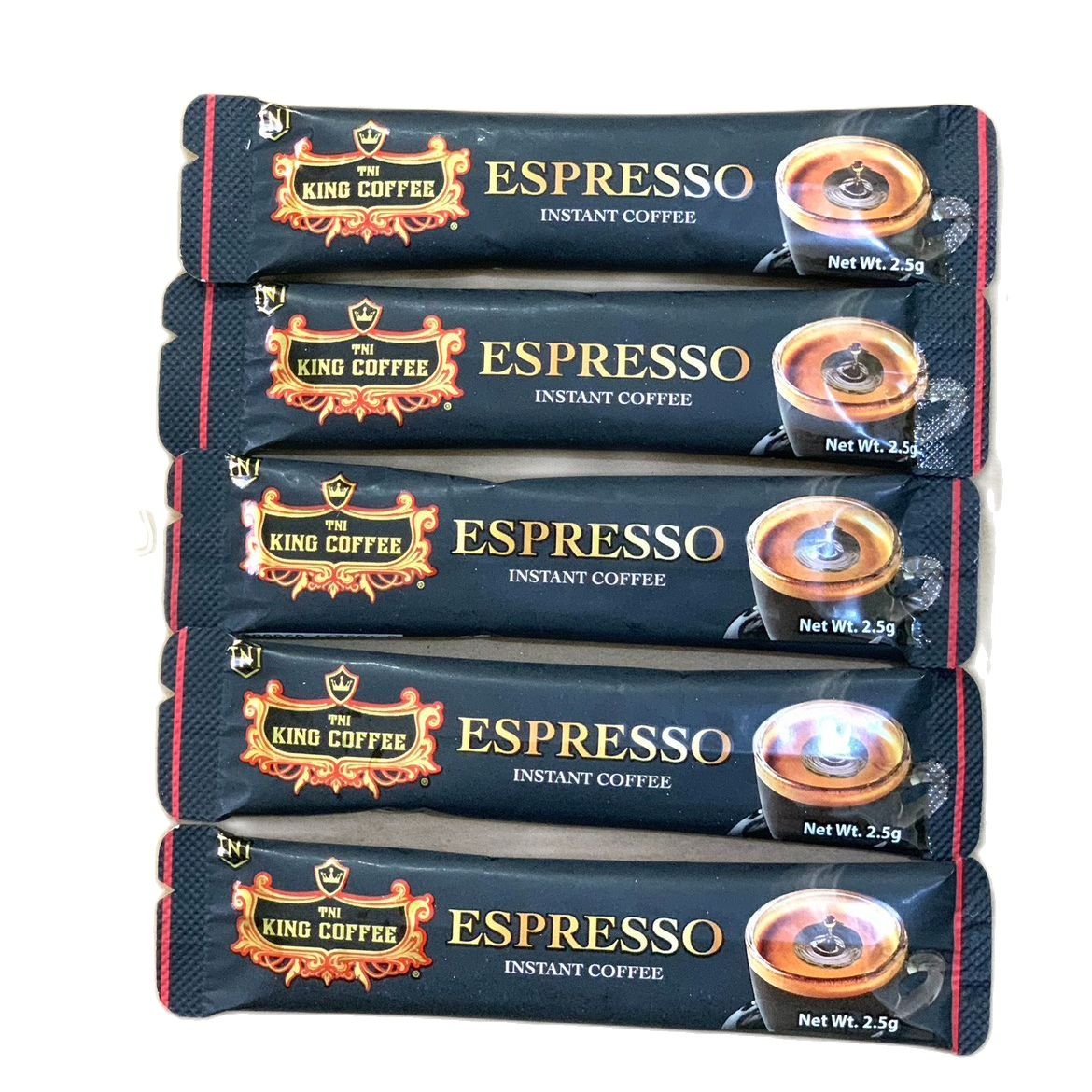 ( 05 Gói Nhỏ) Cà phê ĐEN Espresso King Coffee( Không Đường Sữa) - Mỗi gói 2.5gam
