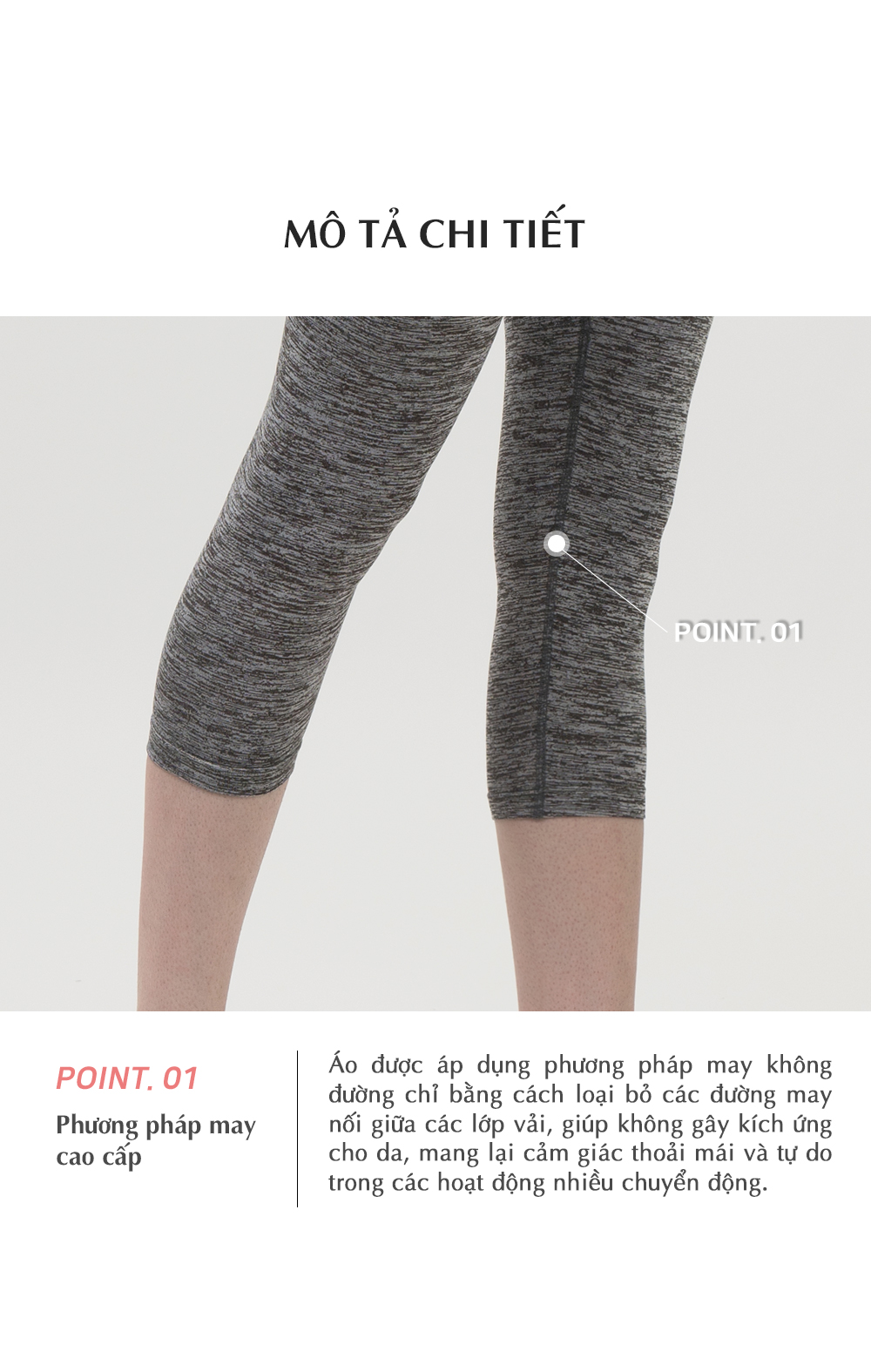 Quần legging nữ dáng lửng nâng mông, cạp cao ARMEDES - AR 272