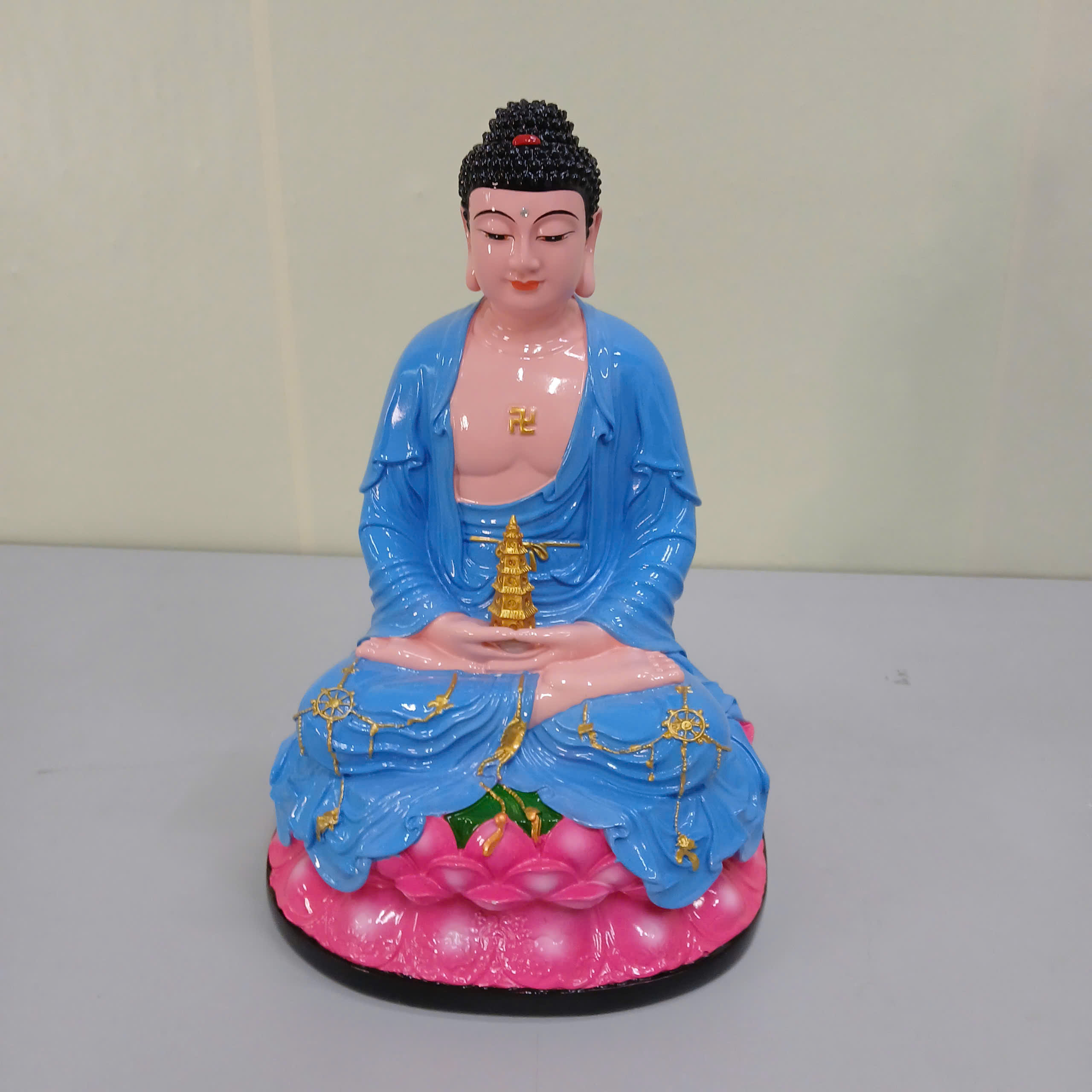 Tượng Phật Dược Sư màu Xanh 30cm