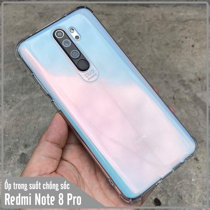 Ốp lưng cho Xiaomi Redmi Note 8 Pro trong suốt chống sốc 6D