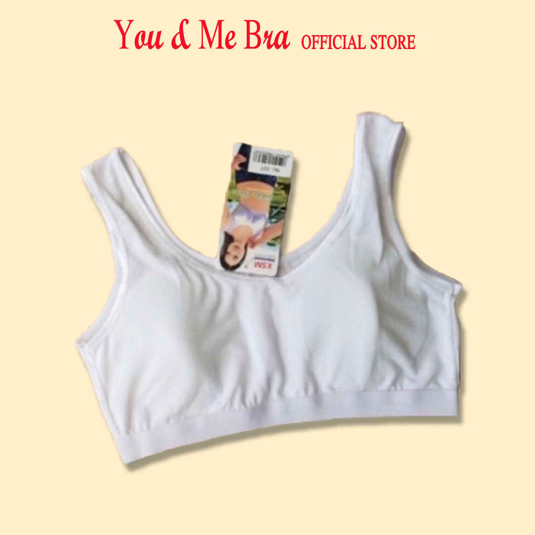 Áo lá 3 lỗ học sinh mút mỏng cực êm, áo bra học sinh <40kg you&me bra - 227