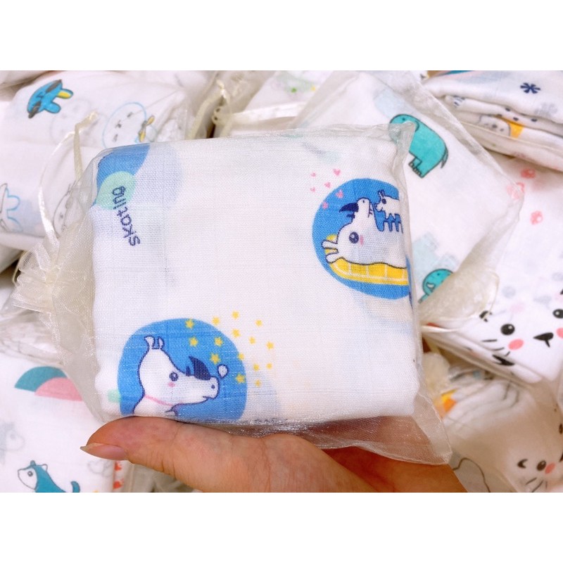 Set 10 khăn sữa sợi tre 1 lớp cho bé