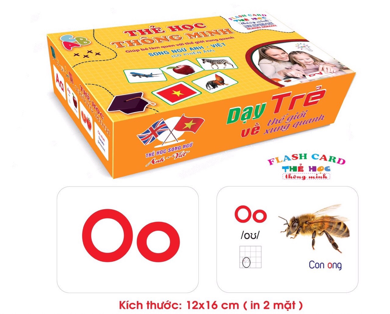 Smart bilingual learning card set for children to recognize [16 topics with 416 cards]