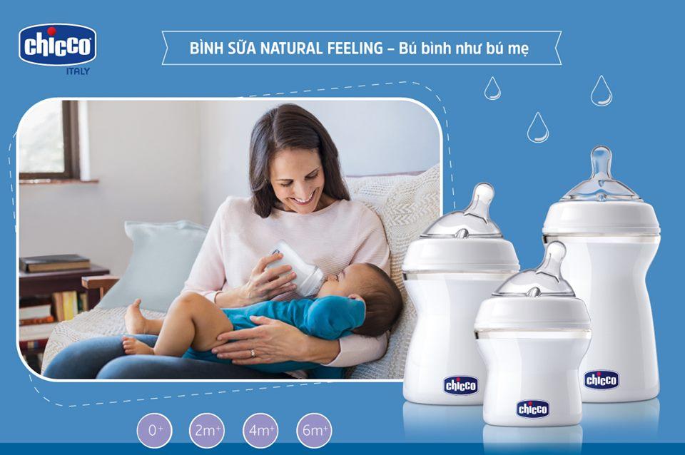 Núm ty nghiêng Pisa Natural Feeling chảy trung bình Chicco 2M+