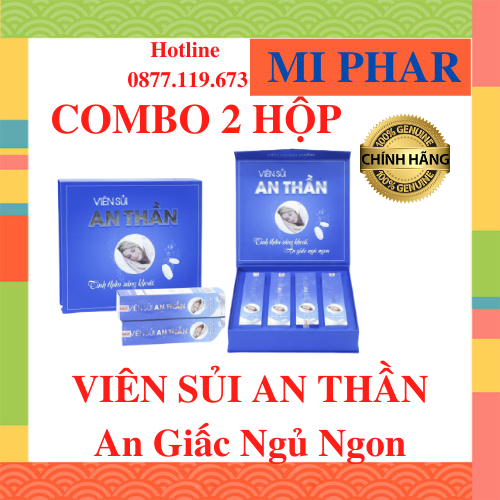 Combo 2 hộp viên sủi an thần - hỗ trợ dưỡng tâm, an thần, ngủ ngon- mi001