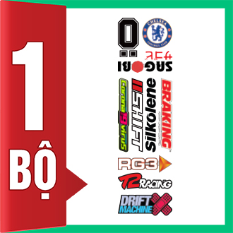 Combo 10 PCs logo car sticker decals sticker motorcycle decoration sticker Ohlin racing boy helmet stickers