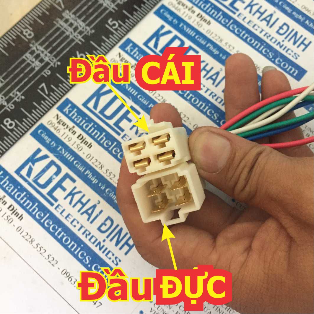 Dây header jack xe oto jack cos 6.3mm 4p, bấm sẵn dây điện 1.0 kde3363
