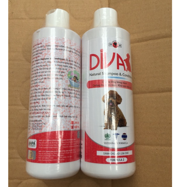 [HCM]Sữa tắm cho chó DIVA màu Hồng 400ml