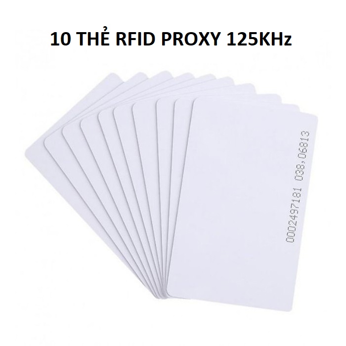 Combo 10 thẻ từ RFID trắng Proxy 125 KHz